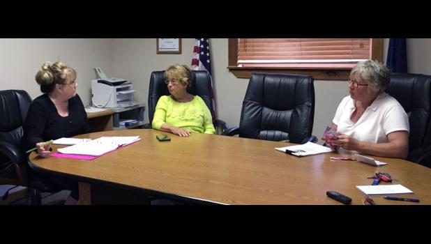 Members of the Medaryville Election Board, clerk-treasurer Judy Harwood, democrat Betty Payne and republican Pat Tiede, met for the first time to talk about their responsibilities for the upcoming election.