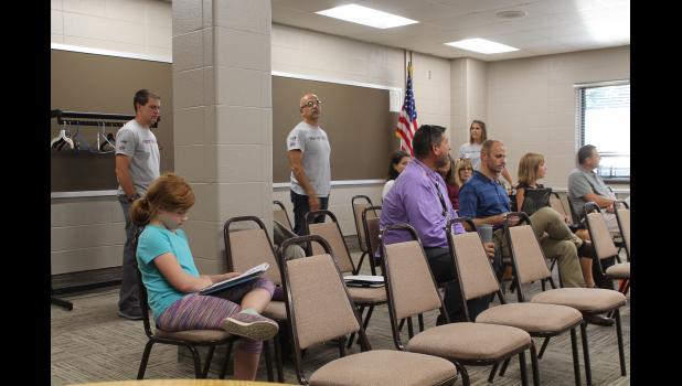 Winamac Community High School teachers Jeremy Wegner, Kevin Zupin and Gretchen Gearhart spoke with the school board Monday evening about a program at the high school to positively recognize students and staff.