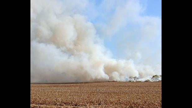 Photo by Megan Galbreath The Star City Volunteer Fire Department was recently requested to assist with a field fire in Cass County.