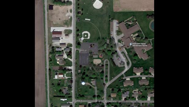 Image from Google Maps The proposed temporary crosswalk in Francesville may be located across CR 1450 W. and Ada St.