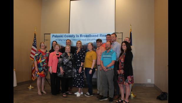 Photos by Megan Galbreath Lt. Governor Crouch with Pulaski County’s Broadband Task Force