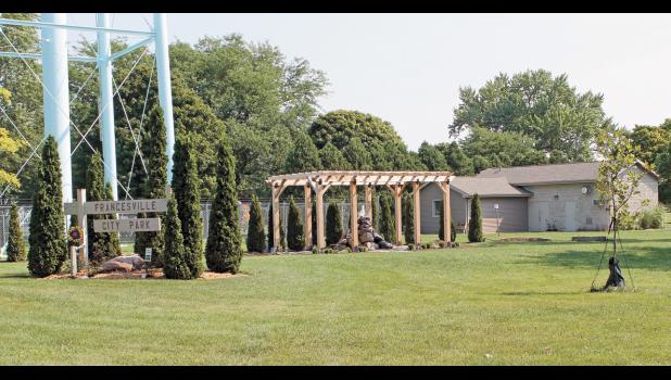 The Francesville Town Park now has a quiet spot to reflect as the Love Your Community project is complete. The water fountain and pergola added a space that the whole family can enjoy while it also hides some of the water tower.