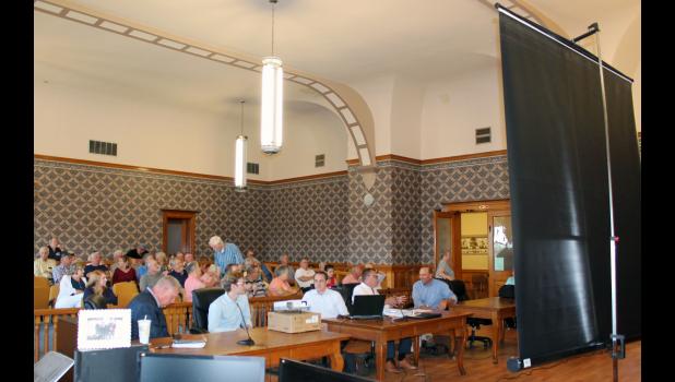 Several residents that included county officials attended a meeting regarding courthouse renovation plans on Aug. 13.
