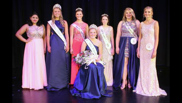 Taylor Jennings was crowned the 2020 Miss Pulaski County Sunday afternoon. Jennings’ court includes first runner-up Shalihn Compton, second runner-up Jenna Cords and Miss Congeniality Danni-Jo Rausch. The court posed with contestant Mahailia Dugan, 2019 Miss Pulaski County Jillian Brumm and contestant Ashlee Keller.