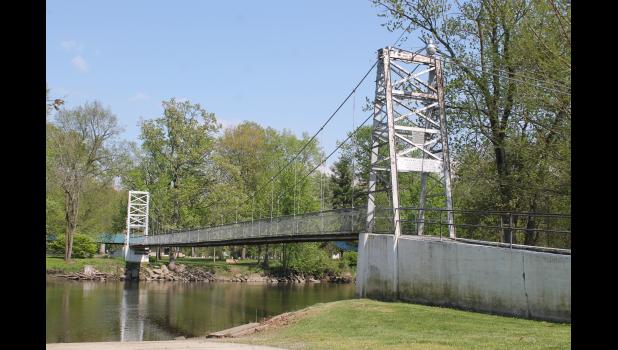 Photo by Megan Galbreath Veterans Memorial Swinging Bridge, Spring 2021