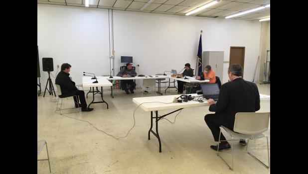 Pulaski County Council members held a meeting Monday evening with all but one member attending the meeting by phone.