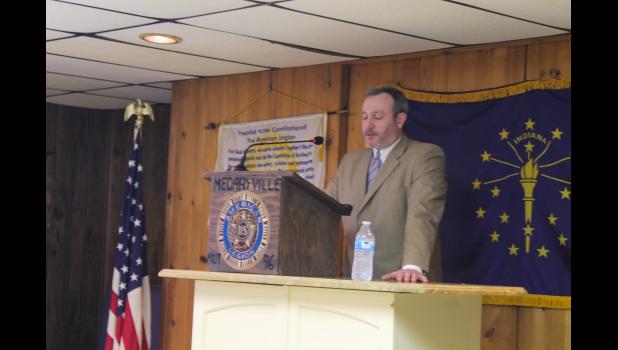 Photos by Megan Galbreath Pulaski County Community Development Commission Executive Director Nathan Origer gave the State of the County Economy Address for the first time in two years.