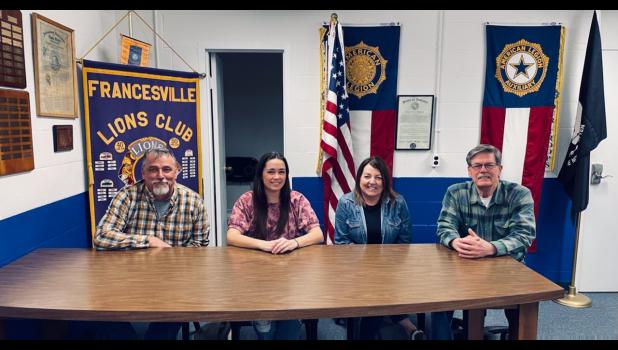 The Francesville Town Council (l to r): Lynn Johns, Sydney Disinger, Clerk-Treasurer Cathy Elston and President Tom Thomas.
