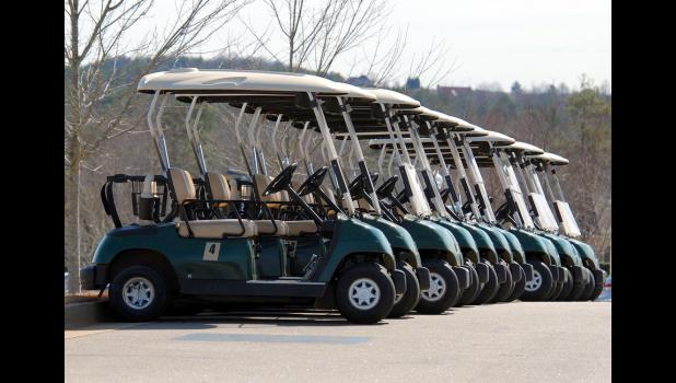 Golf cart stock photo