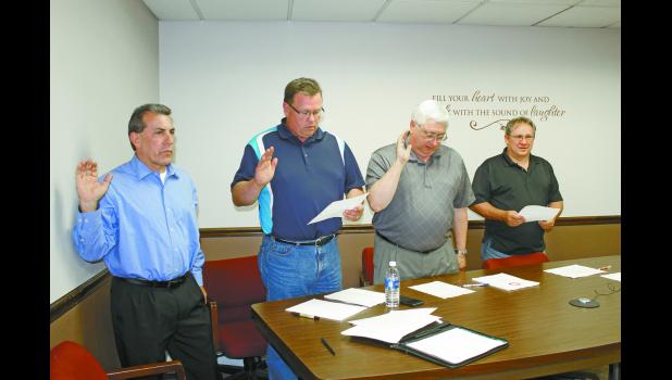 The Town of Winamac Board of Parks and Recreation board members were sworn in at the first meeting of the board on June 2. Those members include Jon Chapman, Chris Schramm, Courtney Poor and Brad Zellers, who is also the town manager.