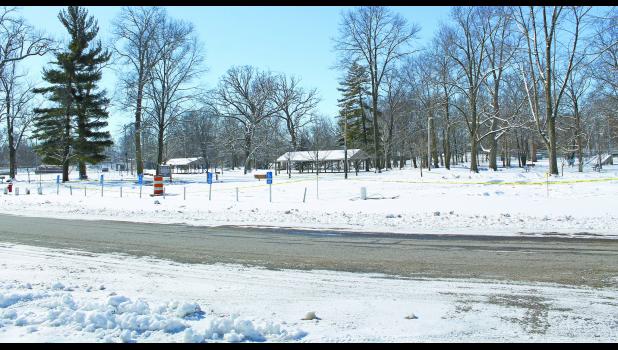 The Winamac Town Park main shelter and restrooms have been demolished. A new building that is similar to the old structure will be built.