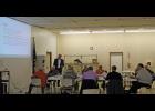 Several were in attendance for the joint session regarding the future of the county courthouse Monday evening. Eric Rowland spoke with the group regarding a final report.