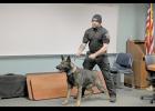 Photo by Megan Galbreath Deputy Keaton Leszek and his K-9, Tiko.