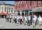 Photos by Megan Galbreath A 21-gun salute honored the military service members who have died in the line of duty.