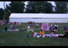 A large crowd gathered for the Parks Board's free movie night on Friday, July 30.