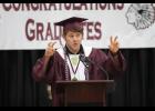 Valedictorian Brendan Day shares some advice with his fellow classmates.