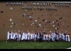 With the traditional tossing of the caps, the celebration begins for the Winamac Community High School Class of 2024.