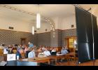 Several residents that included county officials attended a meeting regarding courthouse renovation plans on Aug. 13.