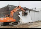 The demolition of the original Bane-Welker building on Tuesday, Jan. 17. 