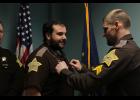 A brief pinning ceremony was held to honor Deputy Pickens for his achievement.