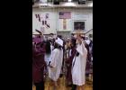 The class of 2016 lets out a big cheer as Winamac Community High School superintendent Dan Foster proclaims them graduates.