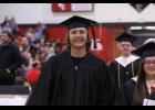 Adam Stimson exits the West Central gymnasium as a graduate of the class of 2025.