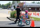 Officer Shelby Pickens warns of upcoming obstacles.