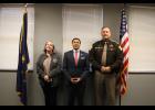 As part of his tour to all 92 counties in the state, Indiana Secretary of State Diego Morales met with Pulaski County Sheriff Chris Schramm and Pulaski County Clerk JoLynn Behny on Friday, March 7.