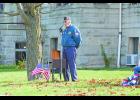 Ken McFarland, representing the American Legion, was the master of ceremonies during the Veterans Day ceremony on Nov. 11, 2015.