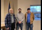 Photo by Megan Galbreath Town council president Doug Denton ordered for flags to be flown at half staff for former councilman Jim Fleury. Pictured are Jim Fleury, Aaron Gilley and Doug Denton in February 2023.