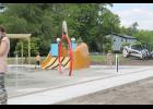 The splashpad being used on its grand opening day on Saturday, June 5.