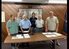 Photo provided. Galbreath Family Charities presented the Winamac Town Council with a check to cover this year’s fireworks. Pictured (from left to right): Danyelle Weaver, Tom Murray, Alvin Parish, Larry Weaver, Jim Watkins and Eric Galbreath.