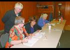 Those who helped with the Medaryville voting poll included Kathi Thompson, voting inspector Pat Tiede, Pam Nielsen and Marilynn Tkalec. 