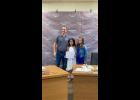 Photo by Megan Galbreath Jia Gutwein and Everly Gudeman were recognized for achieving perfect IREAD scores in the month of March. Vice President Jake Tanner presented them with a certificate.